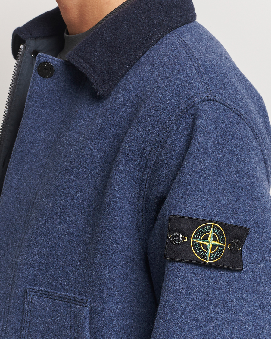 Herren | Jacken | Stone Island | Panno Speciale Wool Nylon Jacket Royal Blue