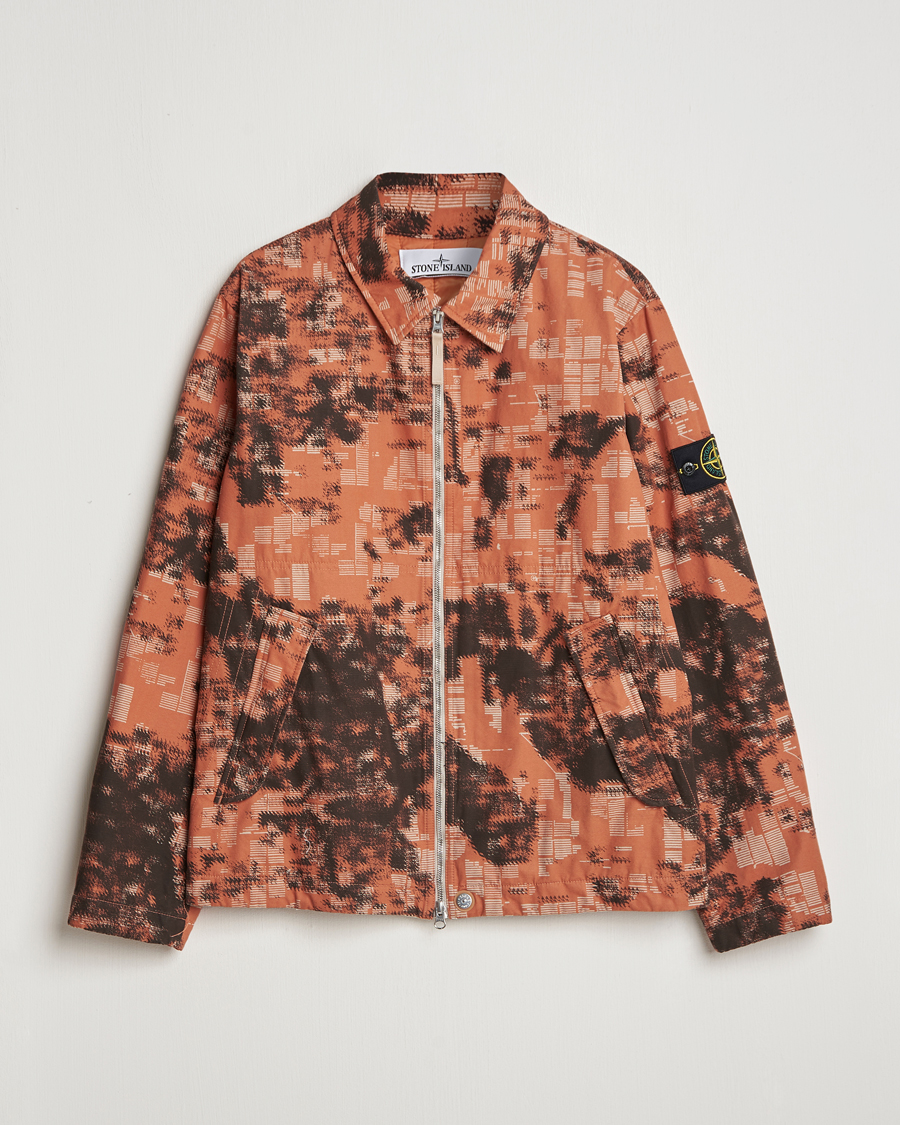 Herren | Jacken | Stone Island | David Light TC Garment Dyed Camo Jacket Orange