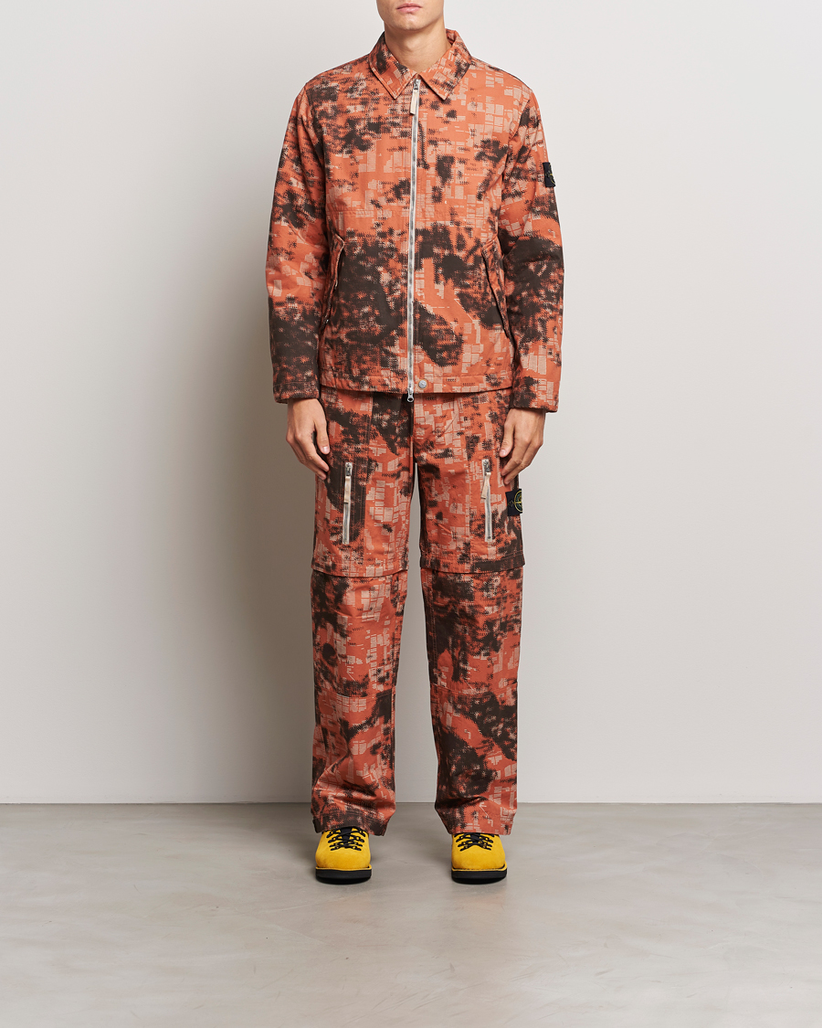 Herren | Jacken | Stone Island | David Light TC Garment Dyed Camo Jacket Orange