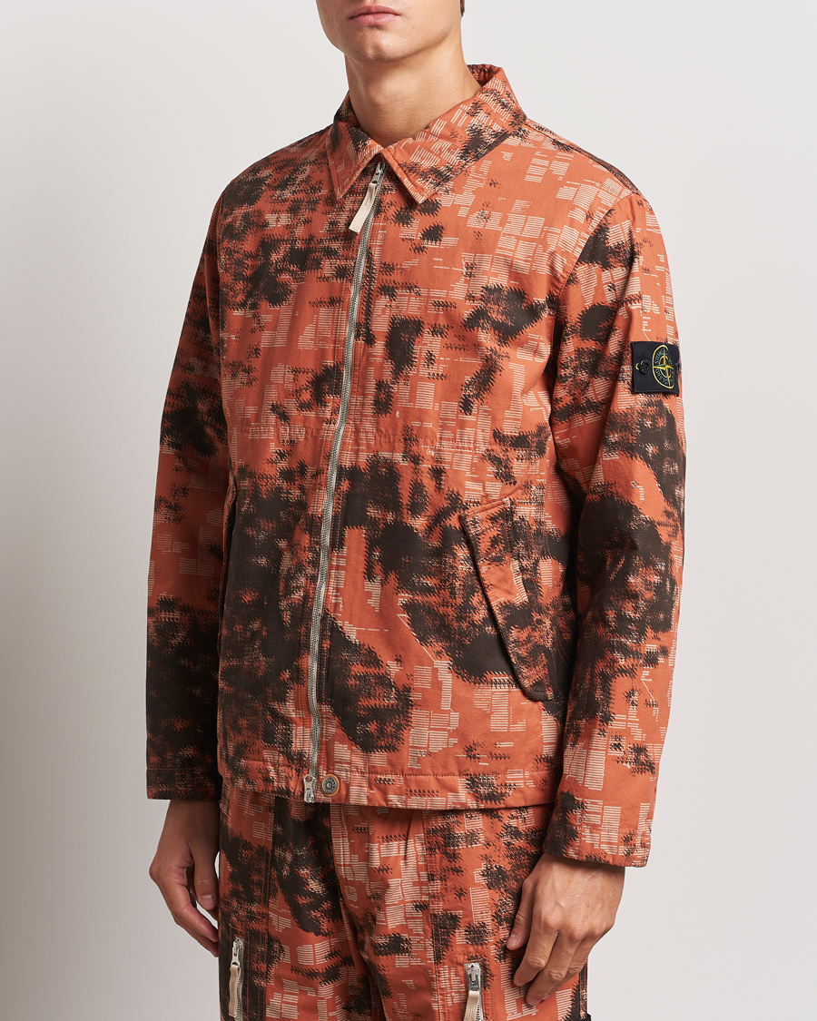 Herren | Jacken | Stone Island | David Light TC Garment Dyed Camo Jacket Orange