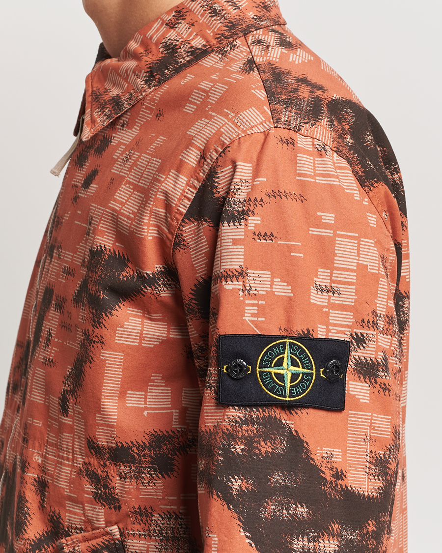 Herren | Jacken | Stone Island | David Light TC Garment Dyed Camo Jacket Orange