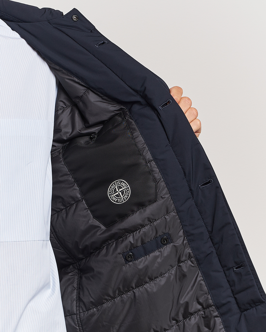 Herren | Jacken | Stone Island | Micro Twill Padded Coat Navy Blue