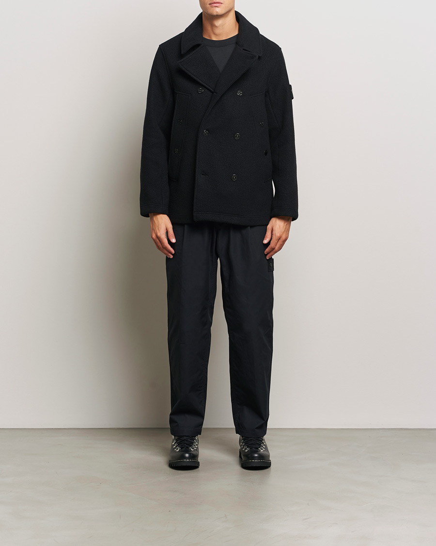 Herren | Jacken | Stone Island | Ghost Wool/Cashmere Peacoat Black