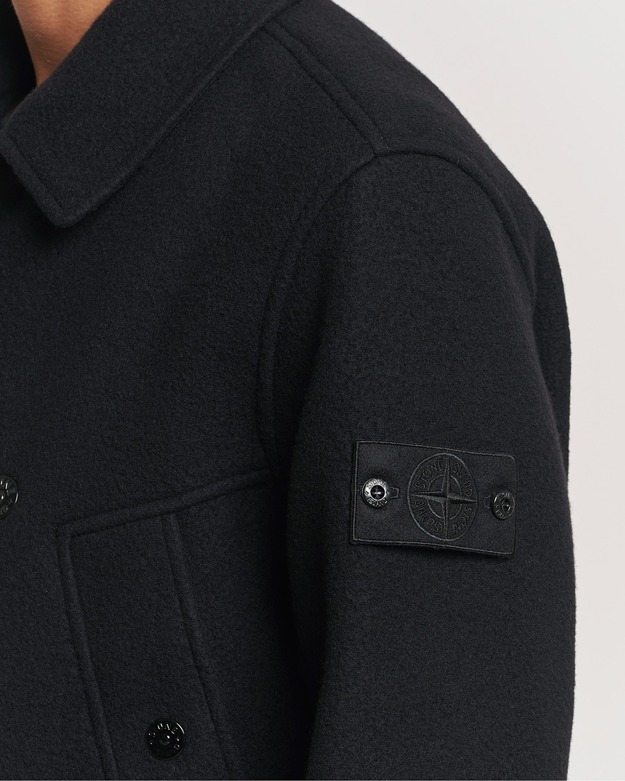 Herren | Jacken | Stone Island | Ghost Wool/Cashmere Peacoat Black