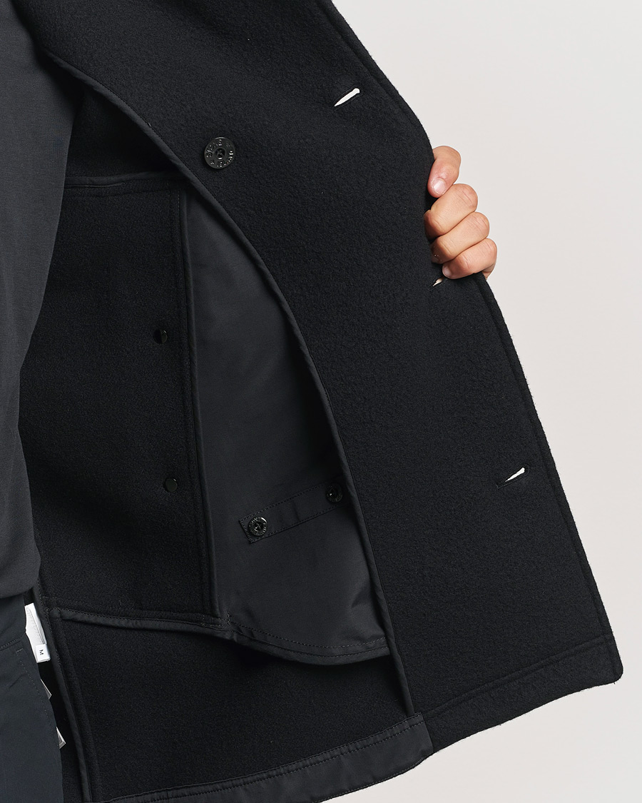 Herren | Jacken | Stone Island | Ghost Wool/Cashmere Peacoat Black