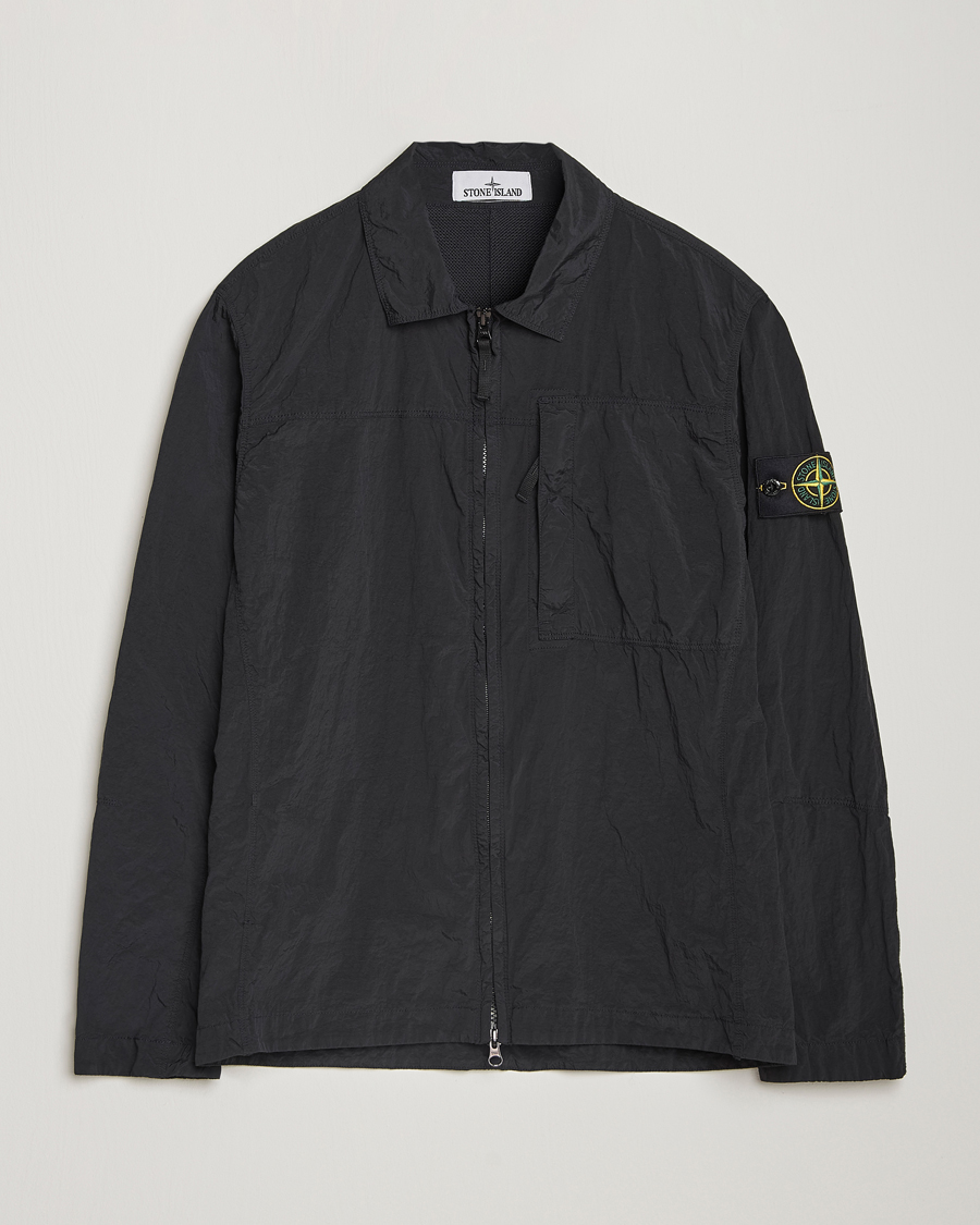 Herren | Hemden | Stone Island | Nylon Metal Zip Overshirt Black