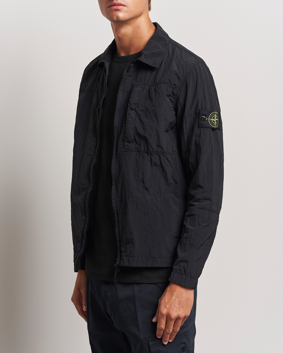 Herren | Hemden | Stone Island | Nylon Metal Zip Overshirt Black