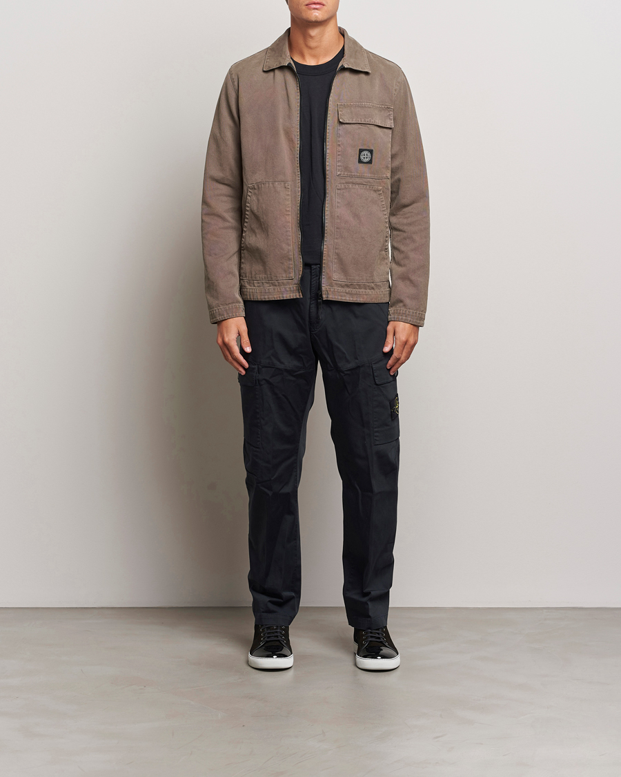 Herren | Hemden | Stone Island | Panama Cotton Overshirt Walnut