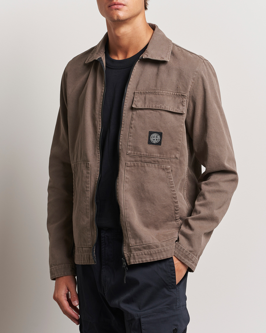 Herren | Hemden | Stone Island | Panama Cotton Overshirt Walnut