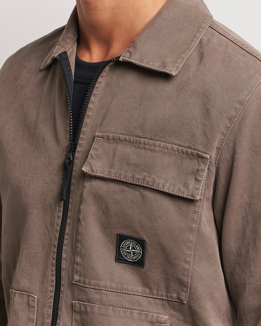 Herren | Hemden | Stone Island | Panama Cotton Overshirt Walnut