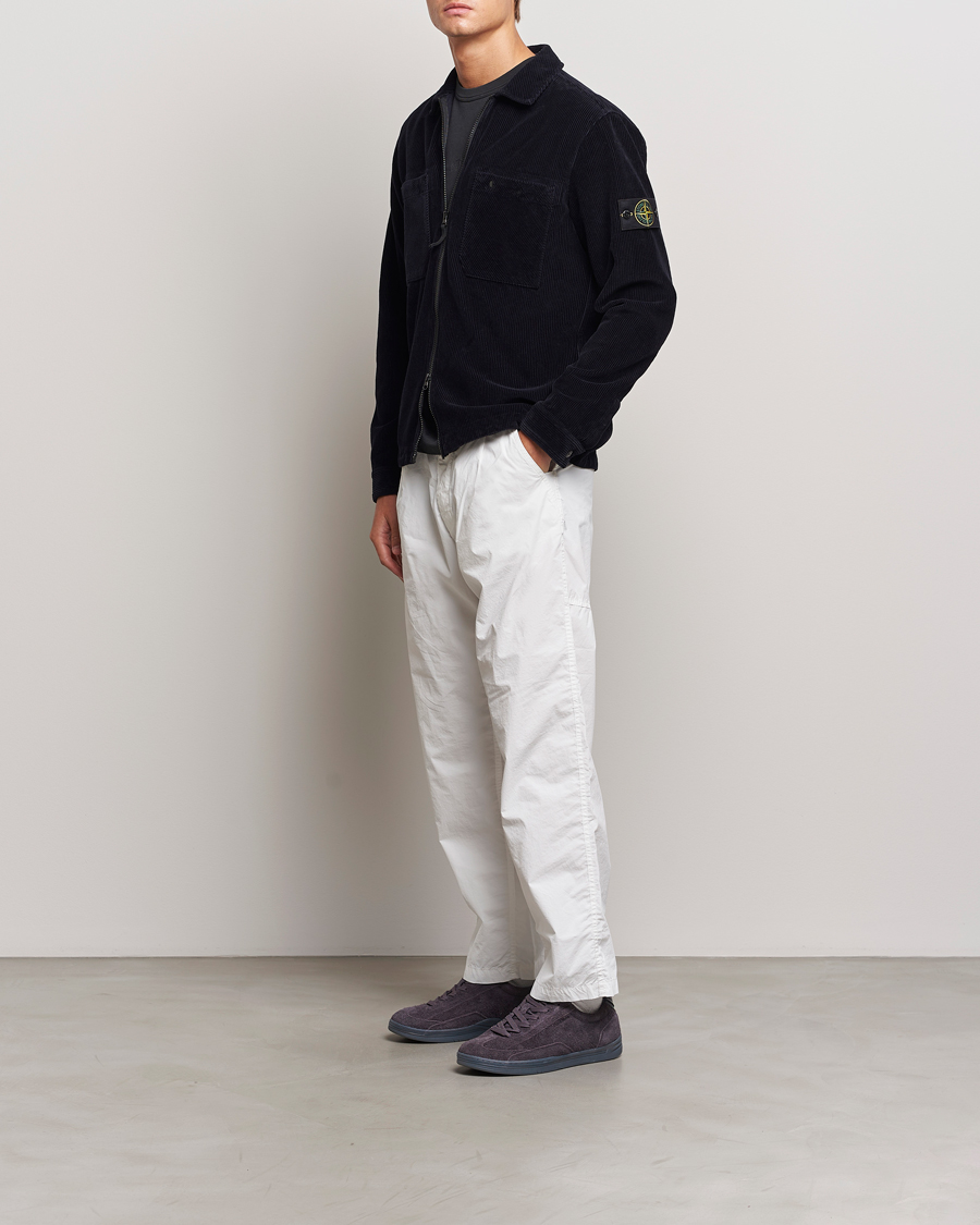 Herren | Hemden | Stone Island | Garment Dyed Corduroy Overshirt Navy Blue
