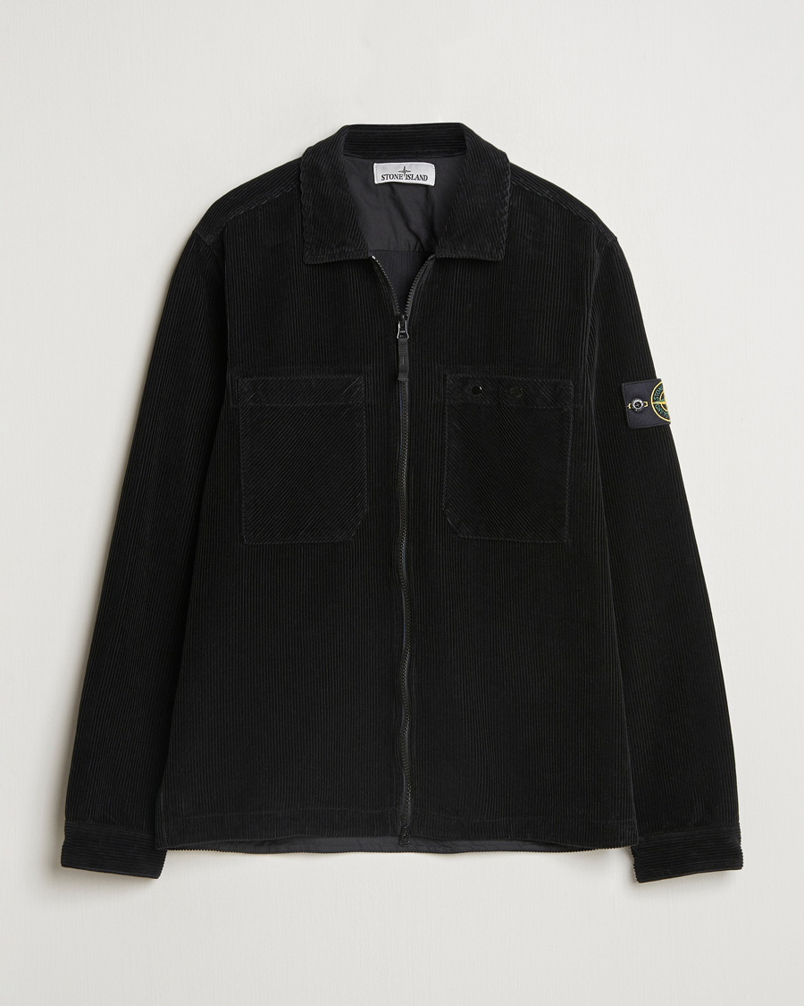 Herren | Hemden | Stone Island | Garment Dyed Corduroy Overshirt Black
