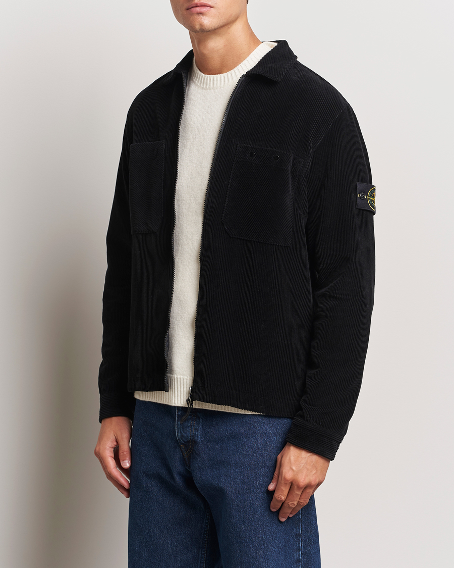 Herren | Hemden | Stone Island | Garment Dyed Corduroy Overshirt Black