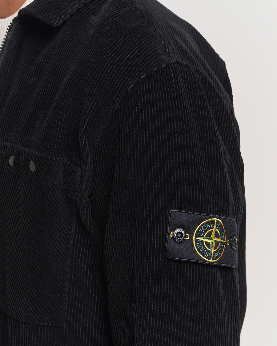 Herren | Hemden | Stone Island | Garment Dyed Corduroy Overshirt Black