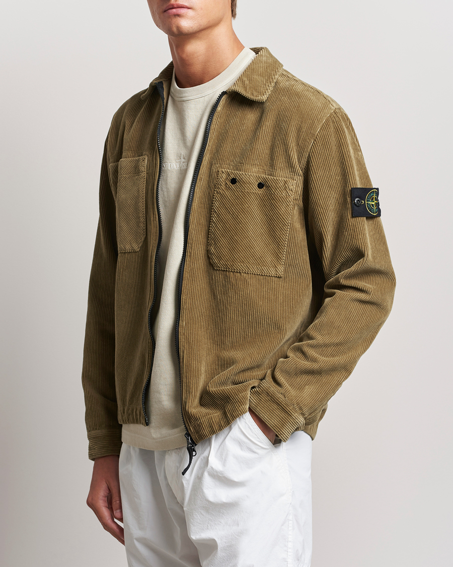 Herren | Hemden | Stone Island | Garment Dyed Corduroy Overshirt Biscuit