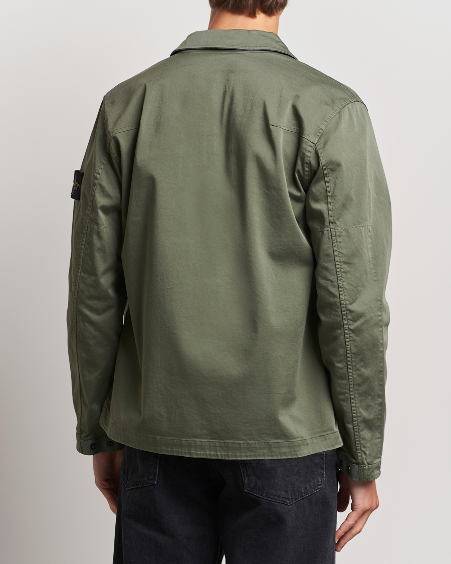 Herren | Hemden | Stone Island | Garment Dyed Cotton Zip Overshirt Musk
