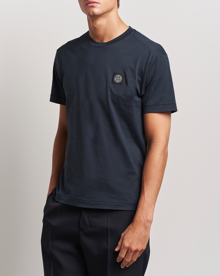 Herren | T-Shirts | Stone Island | Garment Dyed Jersey T-Shirt Navy Blue