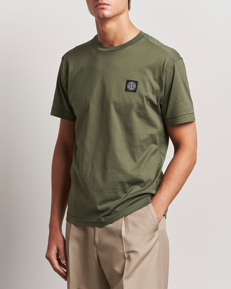 Herren | T-Shirts | Stone Island | Garment Dyed Jersey T-Shirt Musk