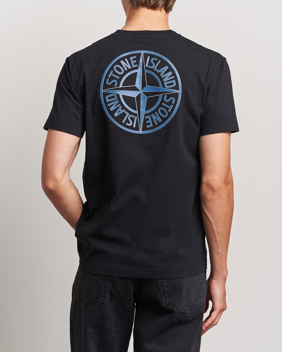 Herren | T-Shirts | Stone Island | Garment Dyed Jersey Logo T-Shirt Black