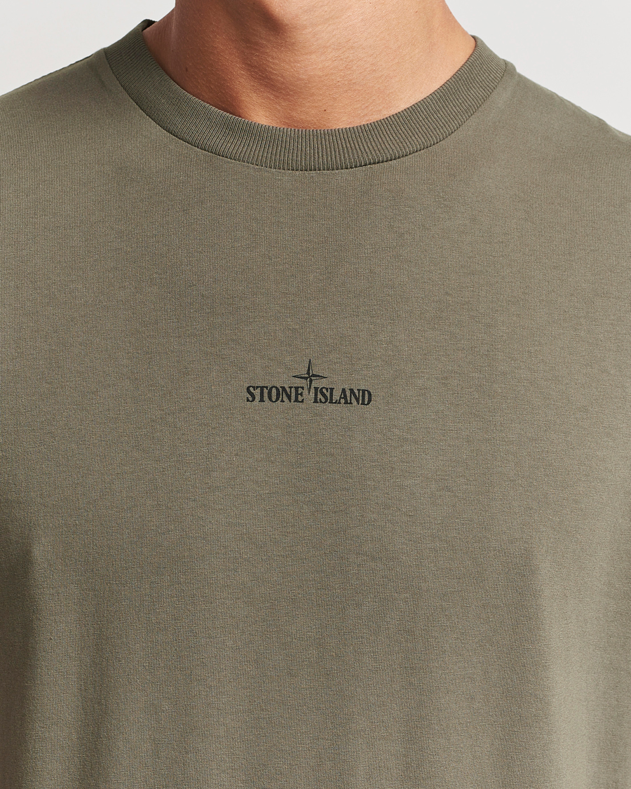 Herren | T-Shirts | Stone Island | Garment Dyed Jersey Logo T-Shirt Walnut