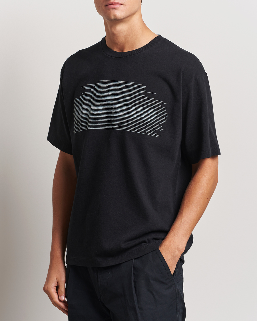 Herren | T-Shirts | Stone Island | Garment Dyed Embroidery Logo T-Shirt Black
