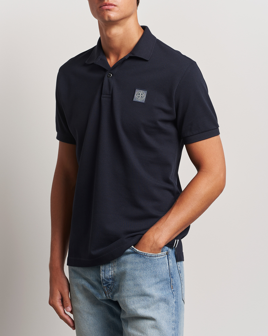 Herren | Poloshirts | Stone Island | Cotton Pique Polo Navy Blue