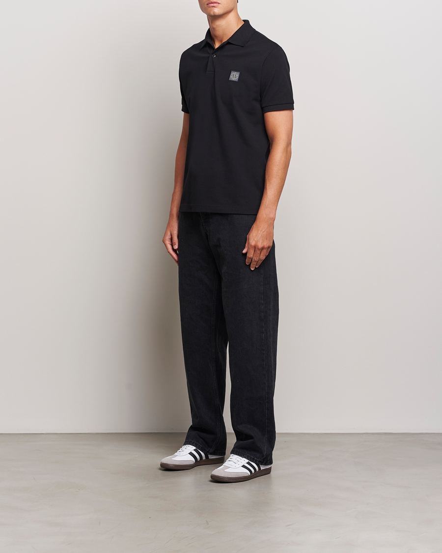 Herren | Poloshirts | Stone Island | Cotton Pique Polo Black