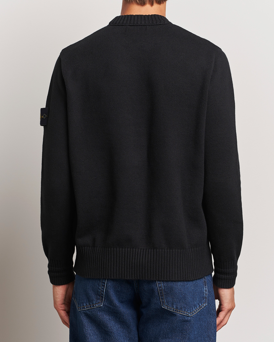 Herren | Pullover | Stone Island | Winter Cotton Knitted Crew Neck Black