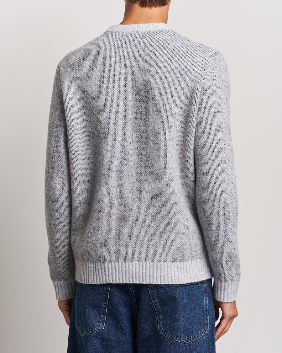 Herren | Pullover | Stone Island | Jacquard Knitted Wool Crew Neck Grey