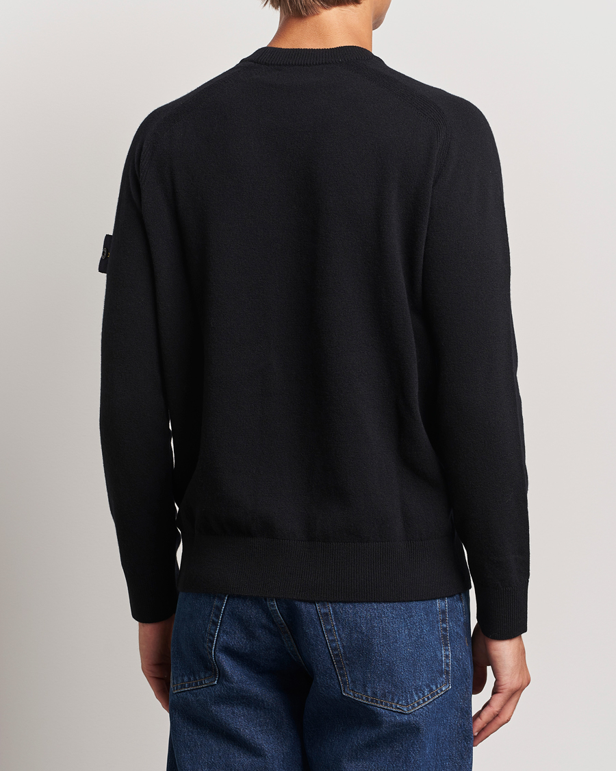 Herren | Pullover | Stone Island | Cardigan Knit Geelong Wool Crew Neck Black