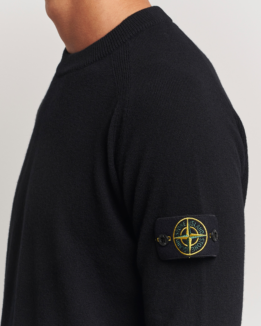 Herren | Pullover | Stone Island | Cardigan Knit Geelong Wool Crew Neck Black