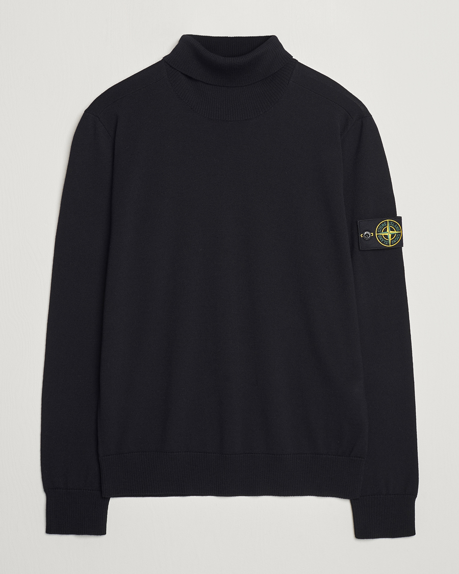 Herren | Pullover | Stone Island | Knitted Wool Polo Black