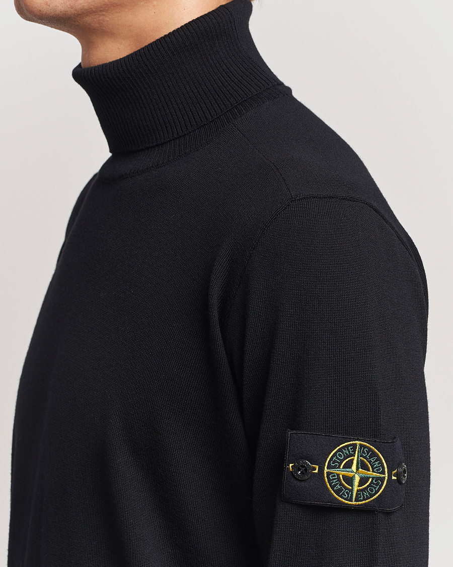 Herren | Pullover | Stone Island | Knitted Wool Polo Black