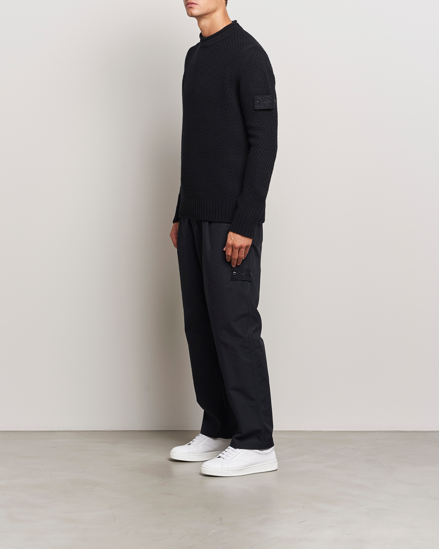 Herren | Pullover | Stone Island | Ghost Knitted Geelong Mock Neck Black