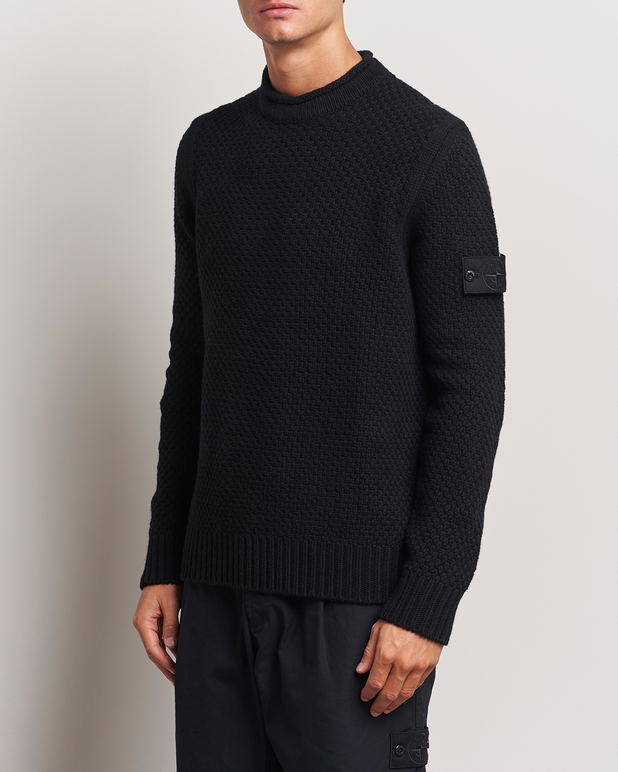 Herren | Pullover | Stone Island | Ghost Knitted Geelong Mock Neck Black