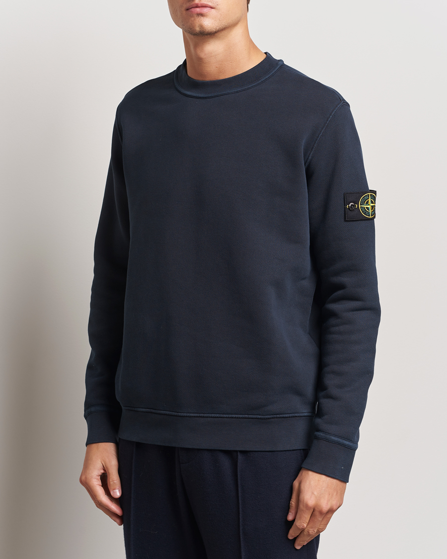 Herren | Pullover | Stone Island | Old Dyed Cotton Sweatshirt Navy Blue