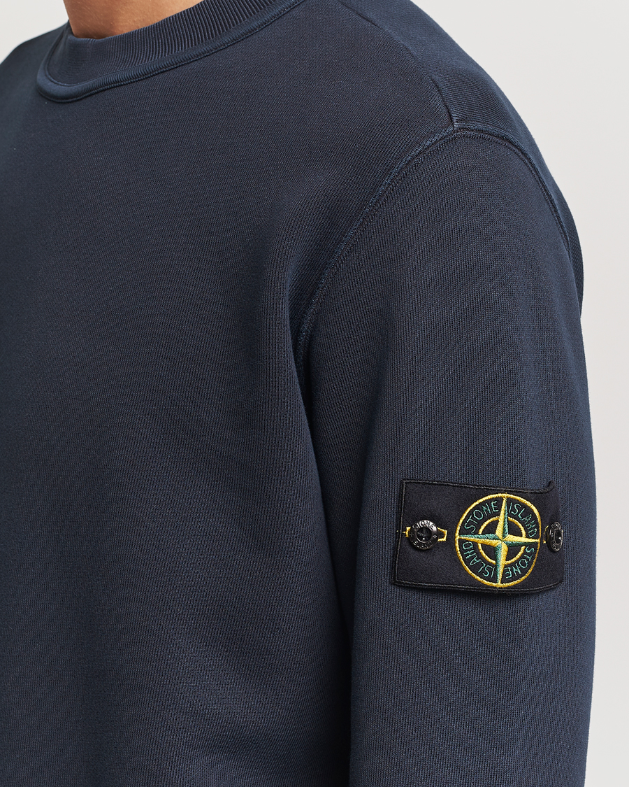 Herren | Pullover | Stone Island | Old Dyed Cotton Sweatshirt Navy Blue