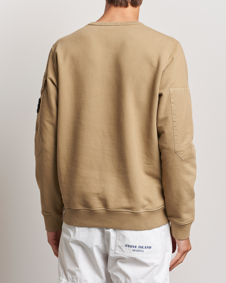 Herren | Pullover | Stone Island | Brushed Cotton Fleece Sweatshirt Biscuit