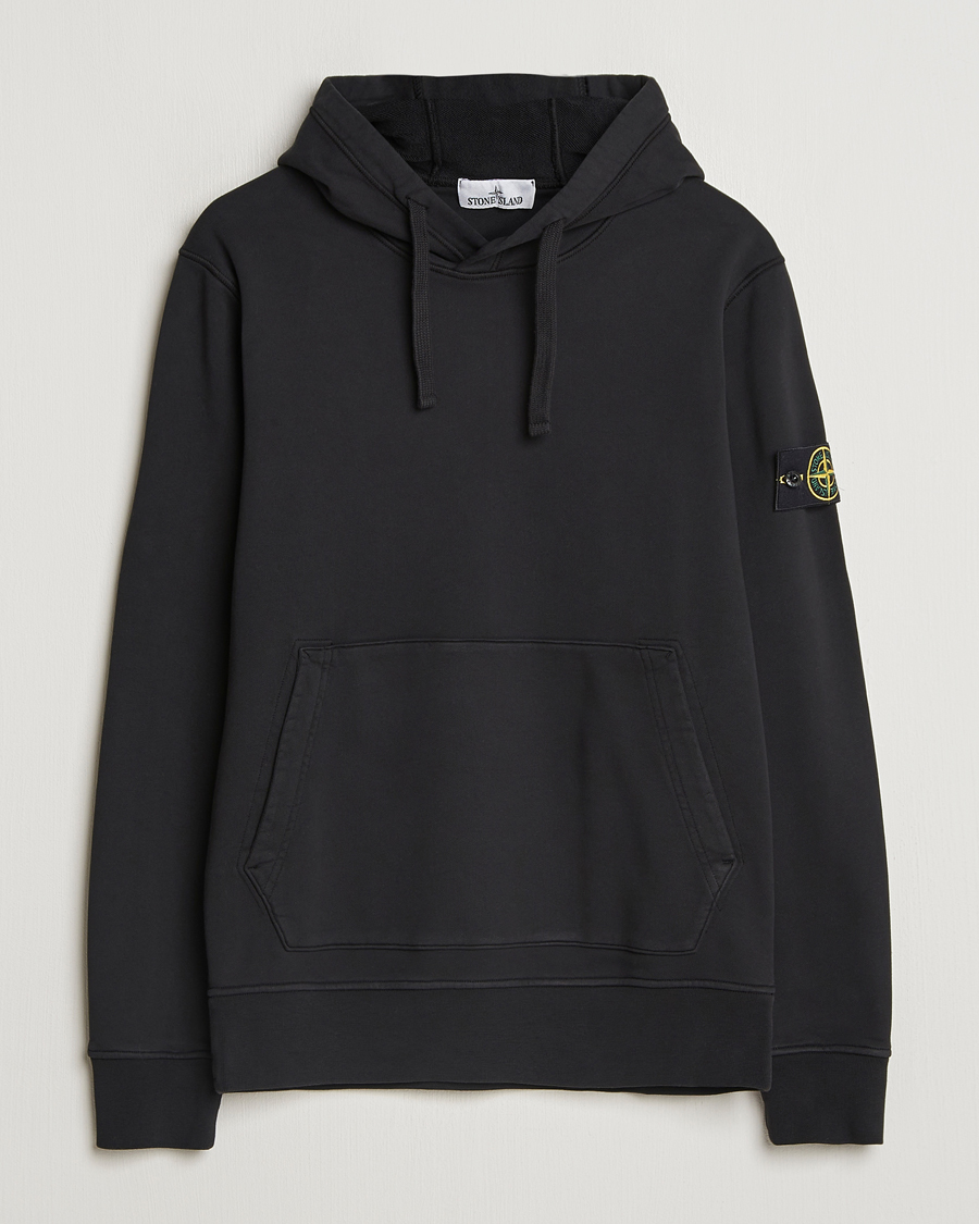 Herren | Pullover | Stone Island | Garment Dyed Fleece Hood Black