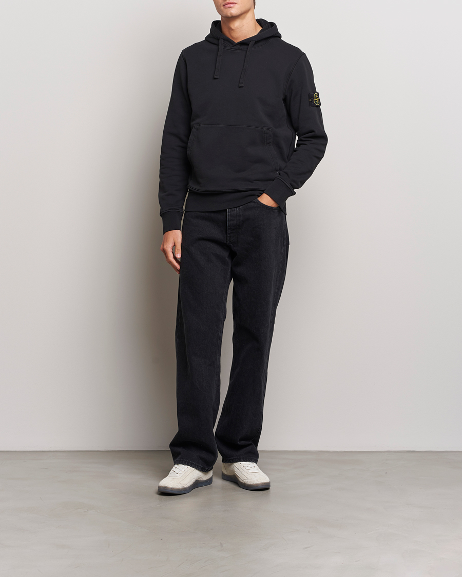 Herren | Pullover | Stone Island | Garment Dyed Fleece Hood Black