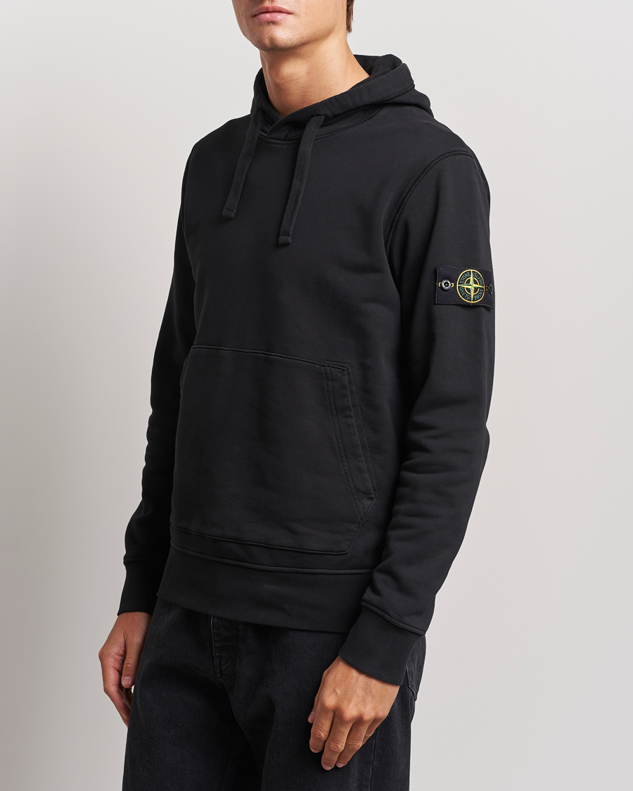 Herren | Pullover | Stone Island | Garment Dyed Fleece Hood Black