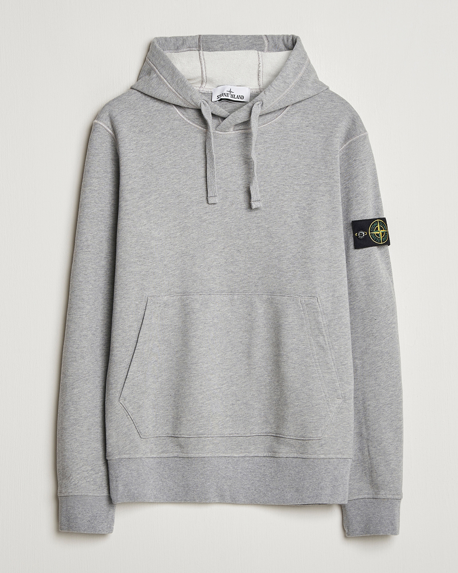 Herren | Pullover | Stone Island | Garment Dyed Fleece Hood Melange Grey