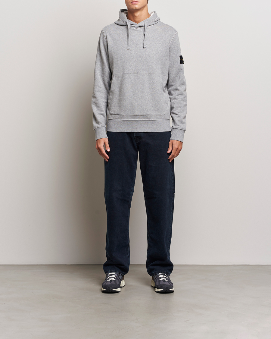 Herren | Pullover | Stone Island | Garment Dyed Fleece Hood Melange Grey