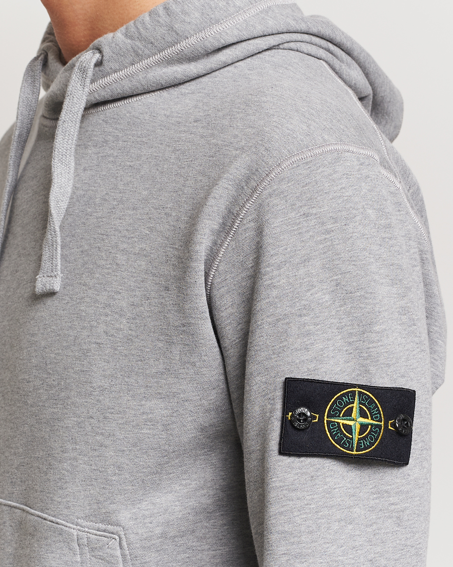 Herren | Pullover | Stone Island | Garment Dyed Fleece Hood Melange Grey