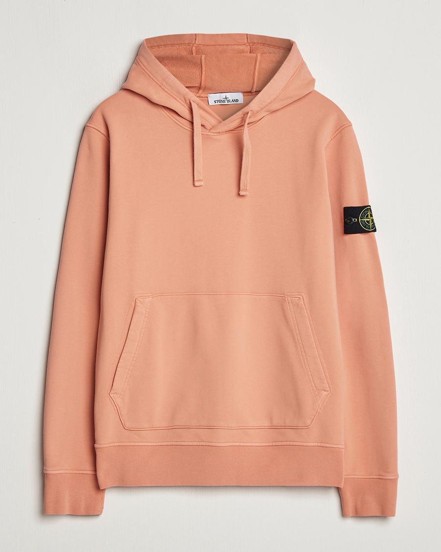 Herren | Pullover | Stone Island | Garment Dyed Fleece Hood Orange