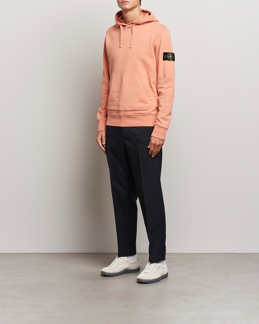 Herren | Pullover | Stone Island | Garment Dyed Fleece Hood Orange
