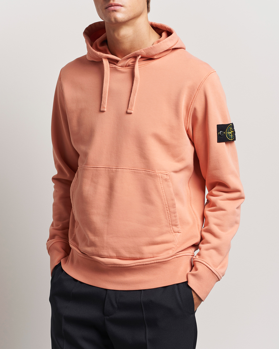 Herren | Pullover | Stone Island | Garment Dyed Fleece Hood Orange