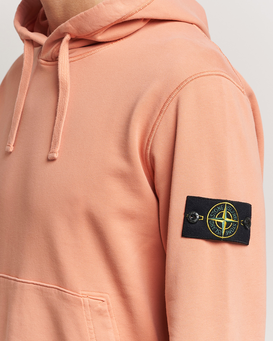 Herren | Pullover | Stone Island | Garment Dyed Fleece Hood Orange