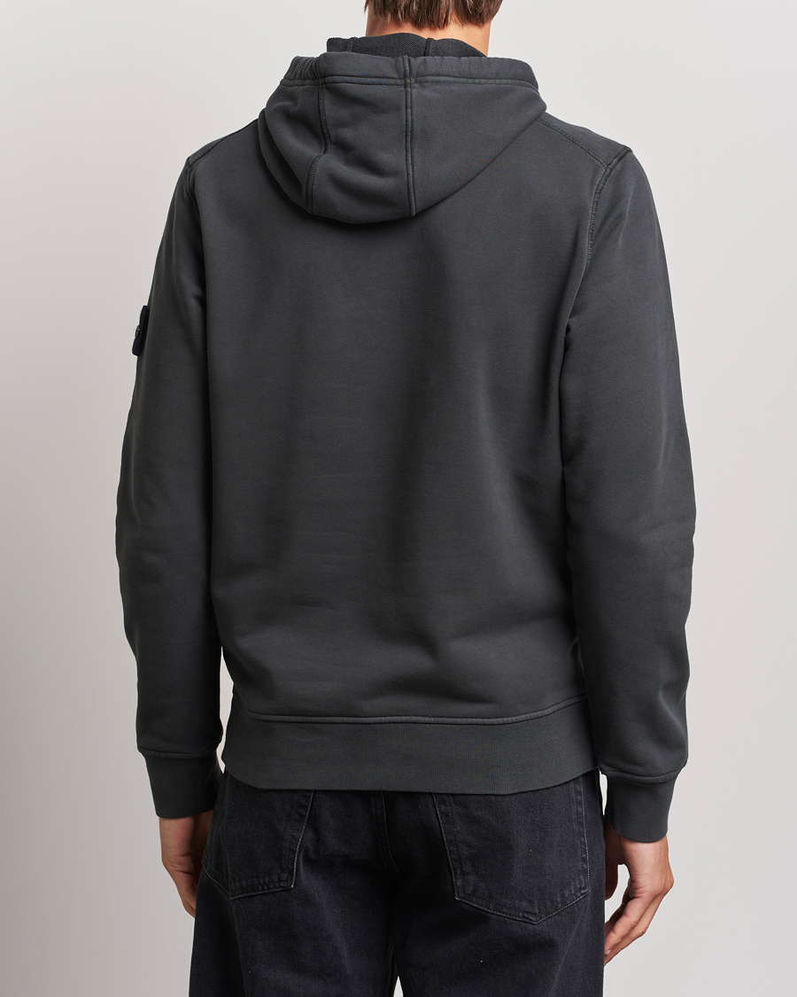 Herren | Pullover | Stone Island | Garment Dyed Fleece Hood Lead Grey
