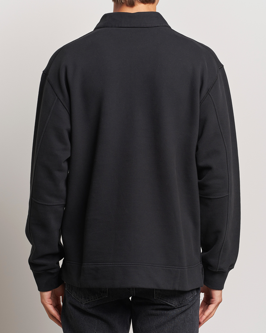Herren | Pullover | Stone Island | Garment Dyed Fleece Zip Polo Black
